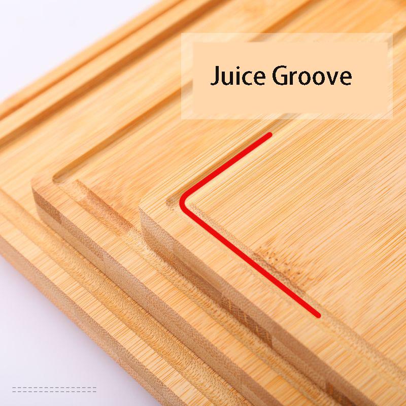 Бамбуковая разделочная доска для кухни, сверхмощные деревянные разделочные доски с пазом для сока, разделочная доска для фруктов, разделочная доска для овощей, мяса