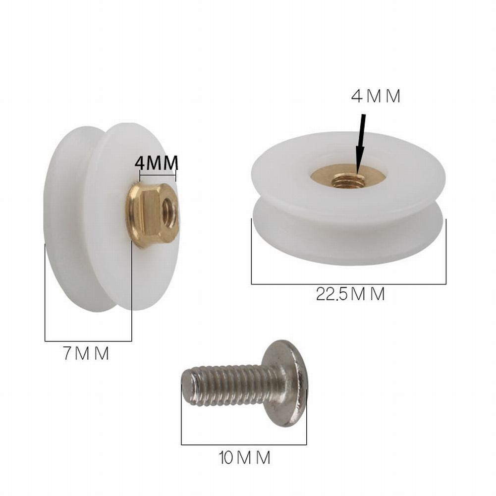 4/8pcs Shower Door Rollers Pulley Bathroom Sliding Glass Door Wheels Roller Bathroom Door Replacement Wheels 22mm Diameter