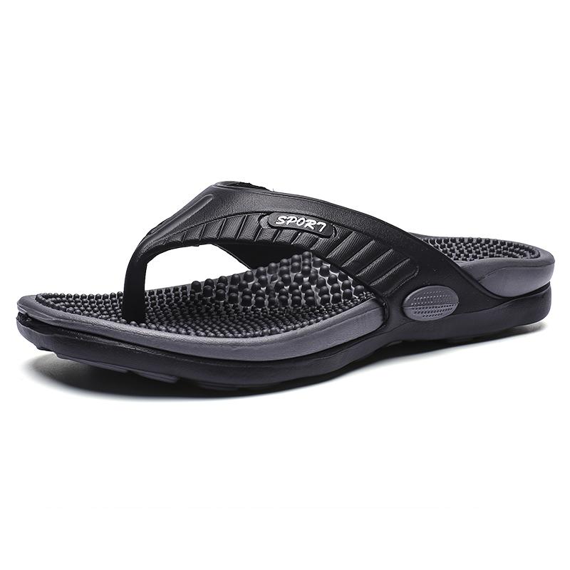 2024 Men Slippers Shoes Big Size Fashion Massage Summer Water Male Sandals High Quality Flat Beach Shoes Non-slip Mens Flip Flop