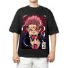 Jujutsu Kaisen Сатору Годжо Техника Полый Фиолетовый Аниме Принт Футболка Мужская 2026 Лето Повседневная Уличная Одежда Хлопковые Футболки Оверсайз