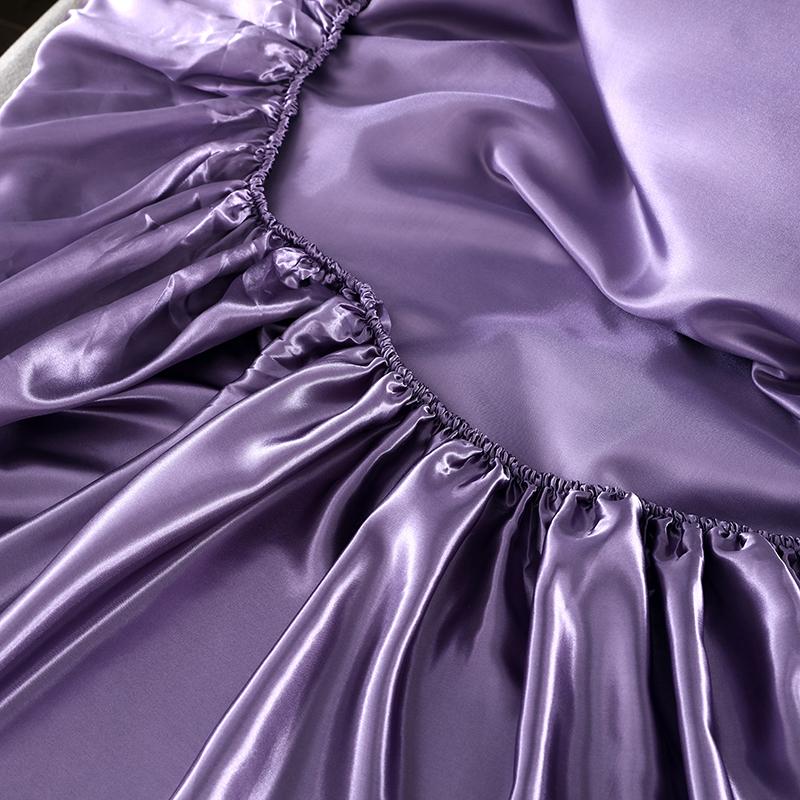 Новая атласная простыня в европейском стиле, наматрасник из искусственного шелка, эластичная лента, простыня King 140x200 160x200, без наволочки, постельные принадлежности