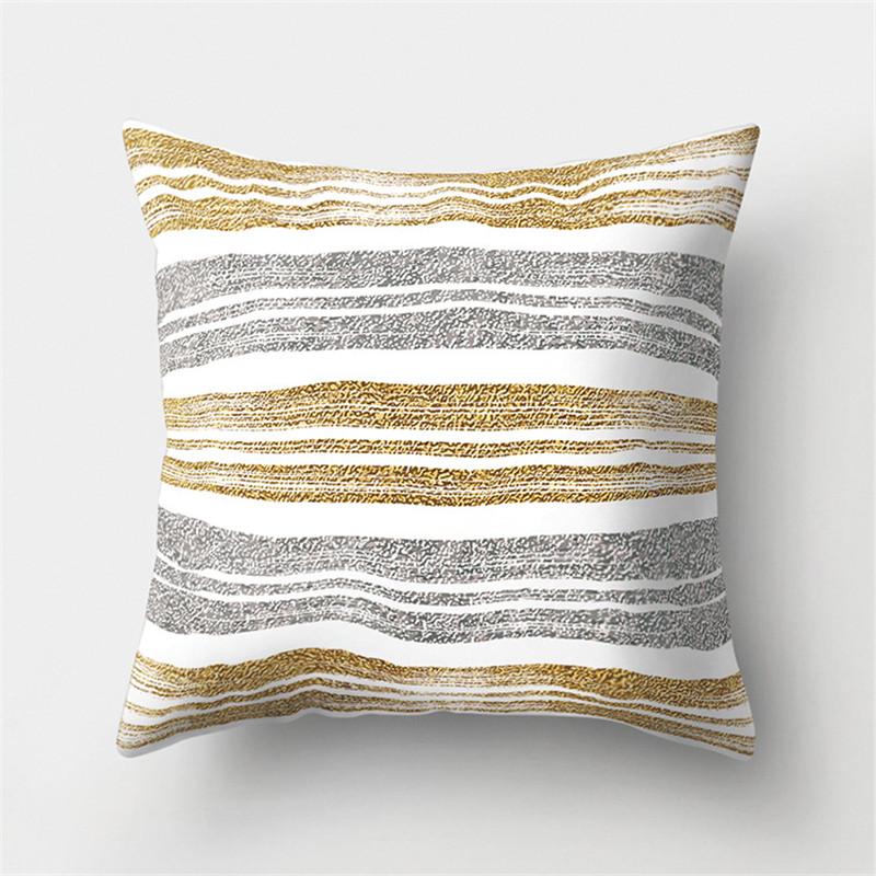 Наволочка в скандинавском стиле с геометрическим рисунком 45x45, декор диванной подушки, наволочка из полиэстера в полоску, домашний декор