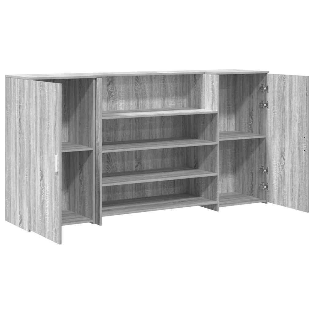 Reception Desk Gray Sonoma 200x50x103.5 cm Particleboard