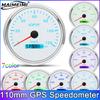 GPS Speedometer 120kmh 120MPH Odometer 110mm with Total Mileage Adjustable for RV Van Yachts 7 Colors Backlight 12V 24V