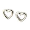 [N6878] - Silver 'Love' Earrings Silver (rhodium Plated)