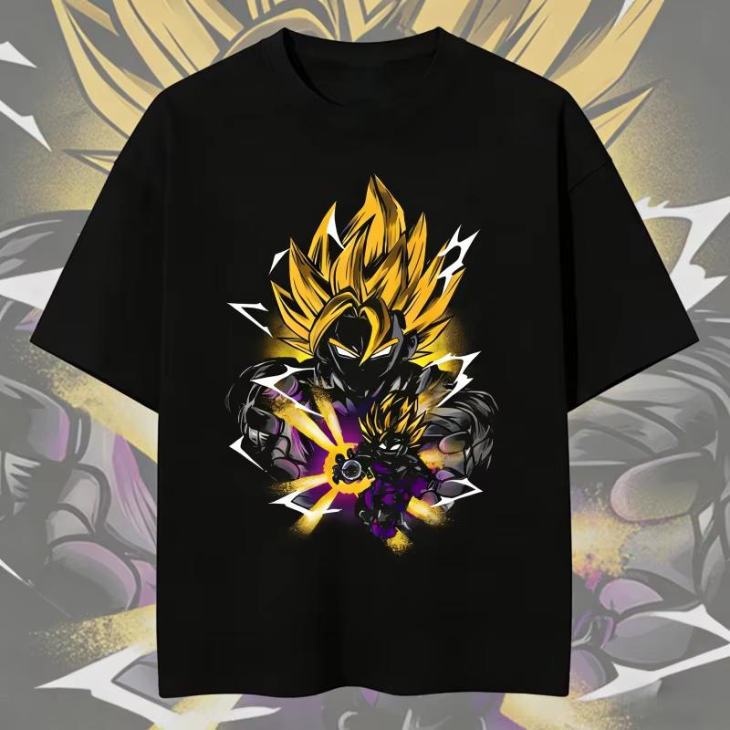 2026 New Summer Dragon Ball 40th Anniversary Son Goku Anime Printed T-shirt Extra Size Casual Streetwear Unisex Y2k