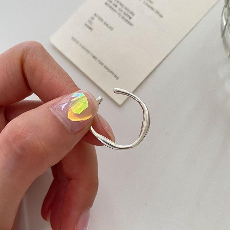 «Корейское регулируемое женское кольцо из стерлингового серебра 925 пробы – не выцветает, легкая роскошь, высококачественный, универсальный дизайн»