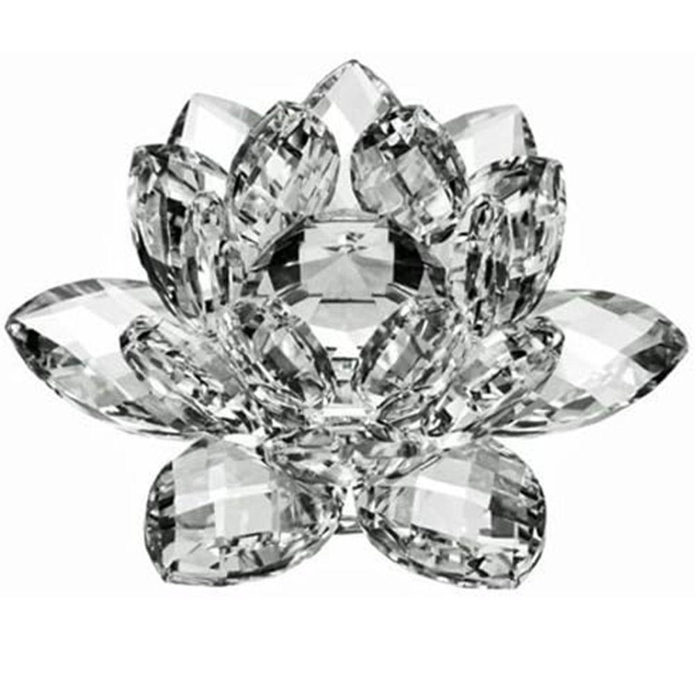 Нескользящий хрустальный цветок лотоса 3 фута стеклянный лотос фэн-шуй декор хрустальный цветок статуэтка для офиса