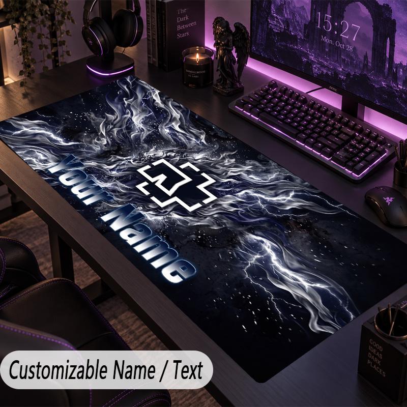 Large Mouse PadRammstein Custom Name Text Personalized Desk Mat Non Slip Gaming Pad