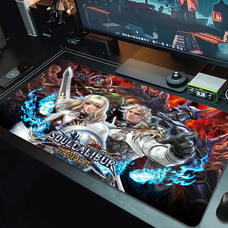 Soul Calibur Color Mouse Pad Large Gaming Table Cushion Non-slip Laptop Tablet Big Mousepad XXL Mat Mini PC Playmat With Lock edge