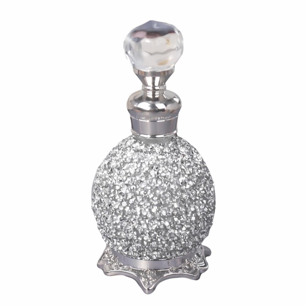 Vintage Decorative Perfume Bottle Glitter Sparkly Refillable Bottle Cosmetics Packaging