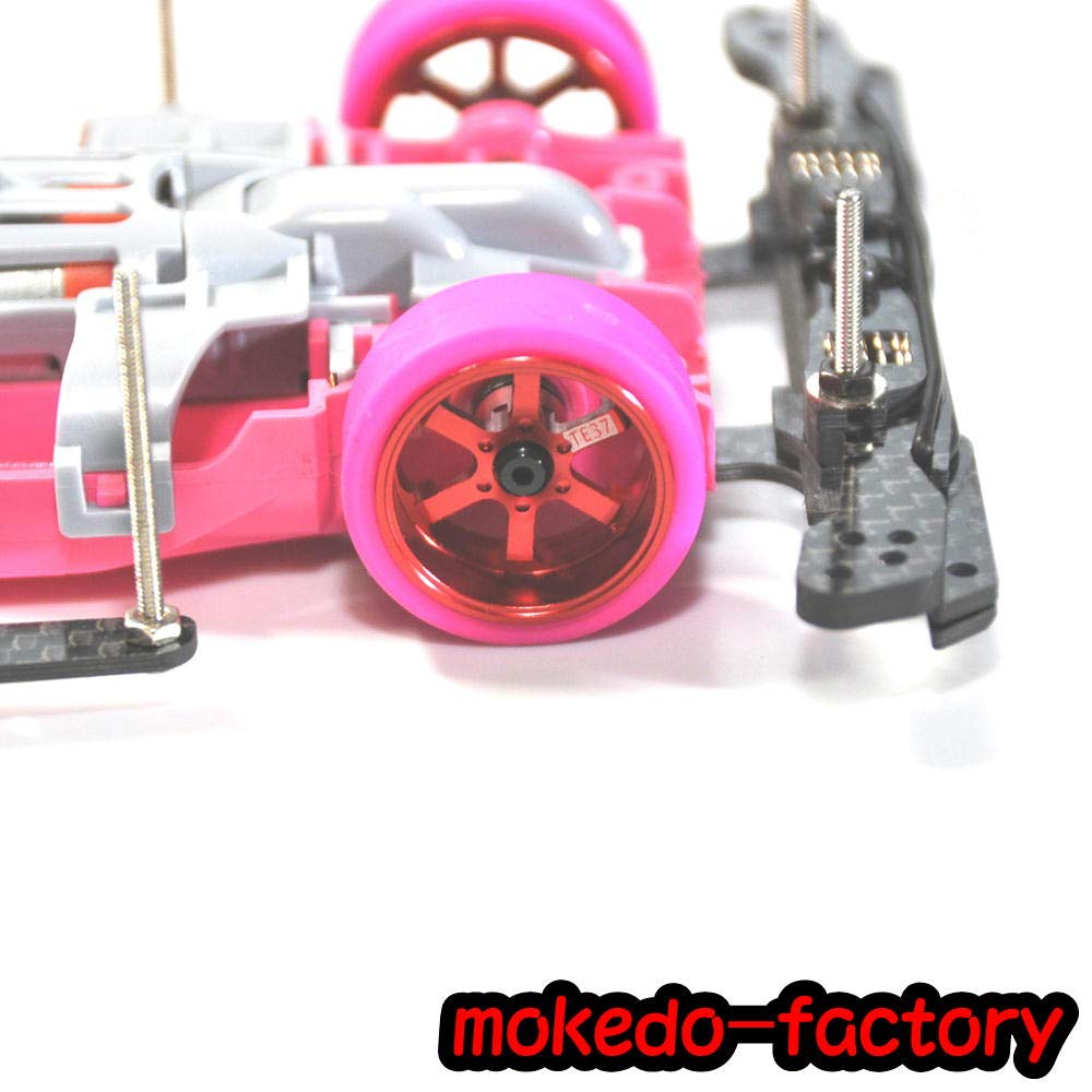 M4WD Aluminum Medium-Diameter Wheels, 6-Spoke (Red)