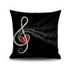 45X45CM Piano Key Wonderful Notes Decorative Pillowcase Car Sofa Art Piece Office Seat Cushion Cover Home Decoration