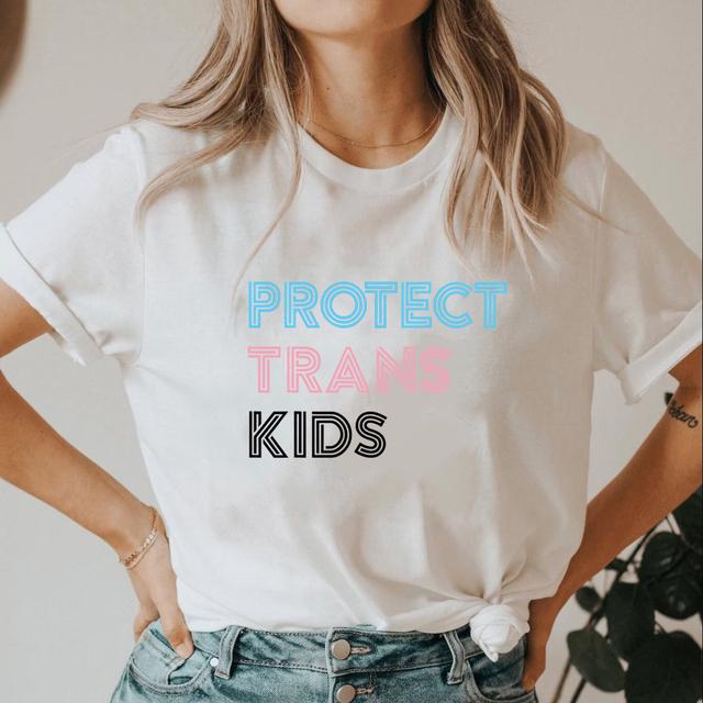 Футболка Protect Trans Kids Футболка Trans Rights Женские футболки Футболка с коротким рукавом Футболка Pride Streetwear Топ