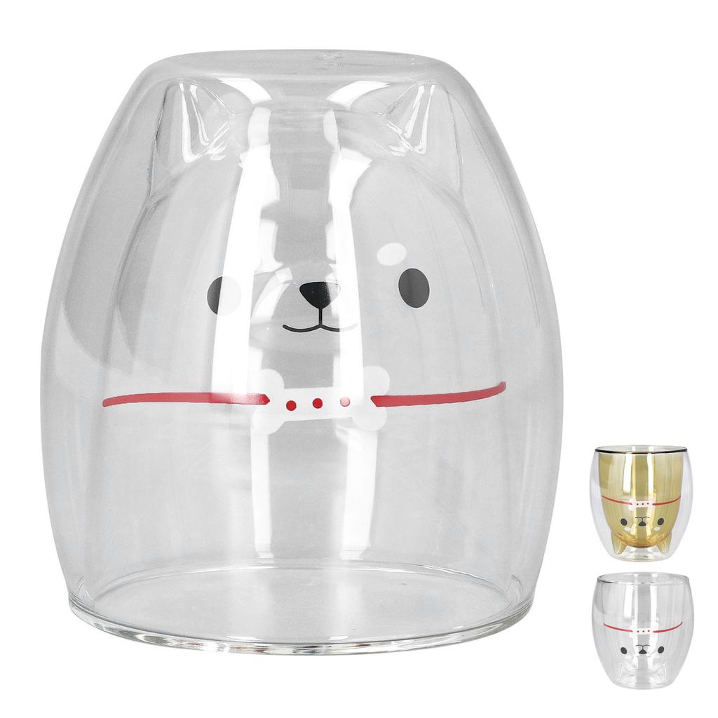 Кружка с двойными стенками в виде мультфильма 280 мл, стеклянная кружка с милым рисунком мышки для воды, чая, кофе, молока