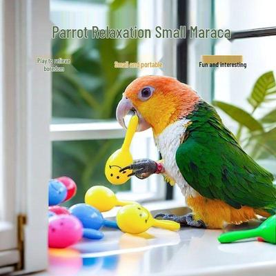 Игрушка Parrot Chew: Песочная погремушка для кореллы, конура, ожерелового попугая - Снимает скуку, саморазвлечение, развивающая