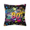 Retro s s Square Pillow Case Cushions for Sofa Graffiti Music Vintage Pillowcase