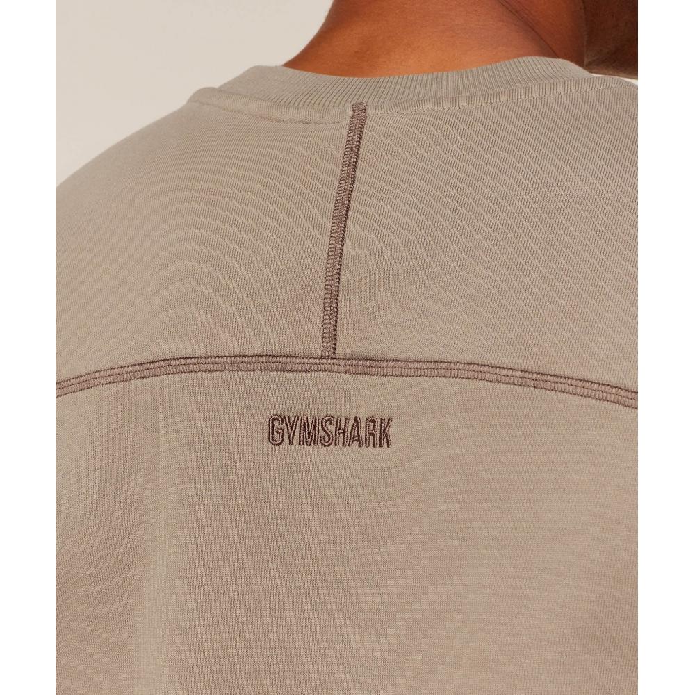 Gymshark Re Rack cRew Neck Pullover Lifestyle Brown A4c3l Nc0s