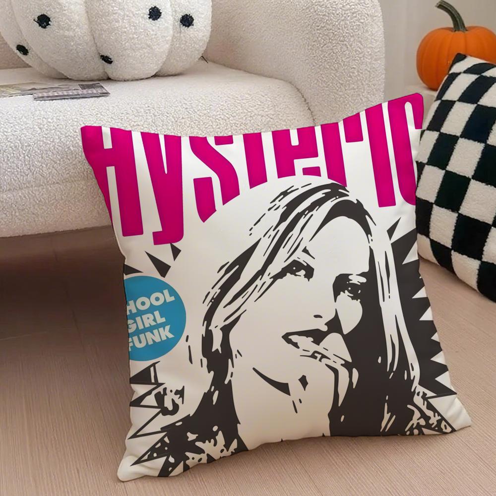 Японский модный бренд H-Hysteric Glamour Наволочка для декоративной подушки Чехол для подушки на стул Скрытая пуговица Прочный полиэстер Подушка на стул