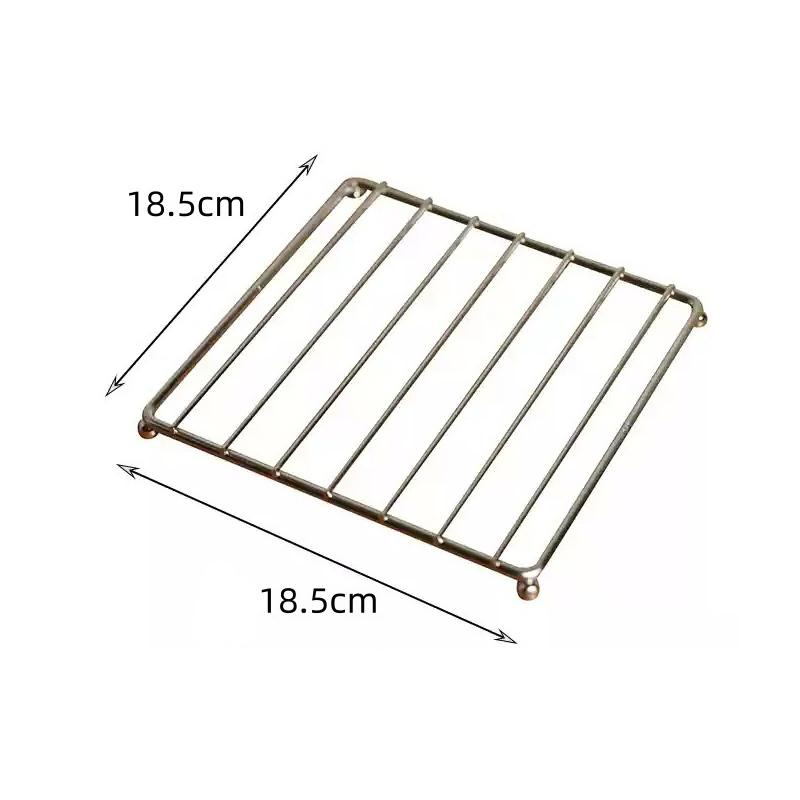 Квадратная металлическая подставка под горячее, подставки, теплоизоляционная подкладка для миски, тарелки, кастрюли, горшка, держатель для кухонной утвари, сервировочная салфетка, кухонные инструменты