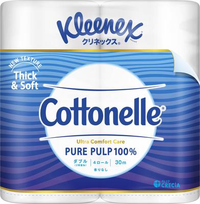 Салфетки Kleenex Cottonelle 30м Двойные 4 рулона