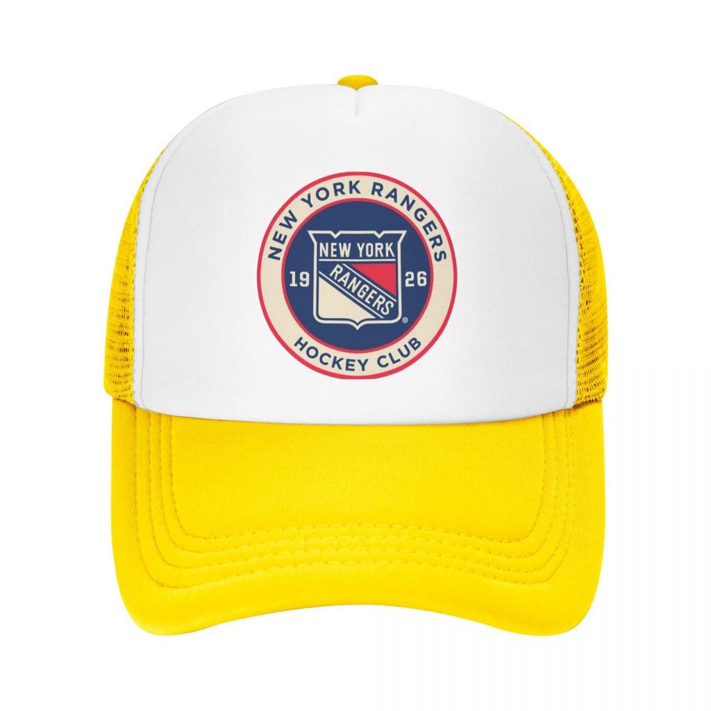New York Hockey Fans Ranger Casual Plain Mesh Baseball Cap Adjustable Snapback Hats For Women Unisex Dad Trucker Hats