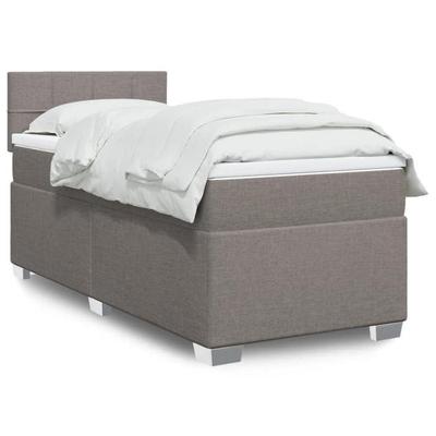 Maison Exclusive - Sommier À Lattes De Lit Avec Matelas Taupe 90x190 Cm Tissu