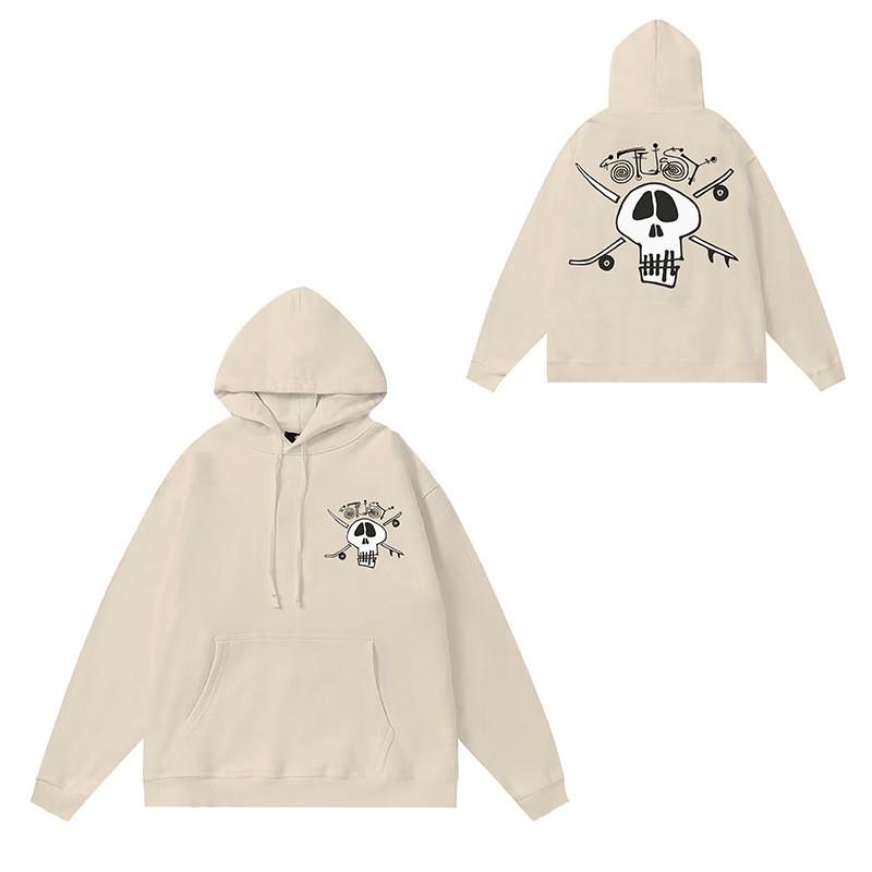 Unisex Hooded Cotton Sweatshirt Streetwear Letter Print Loose Fit Winter Casual Top Teens