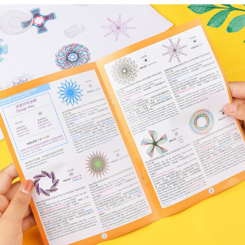 27 Pcs Tin Draw Drawing Art Original Spirograph Design Set Craft Create Kids Toy