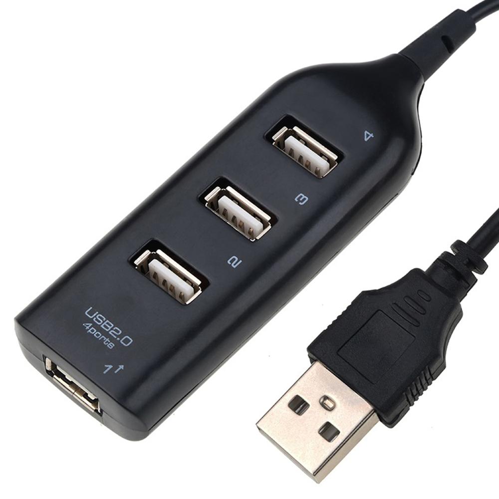 USB-хаб на 4 порта 44 см Портативный USB 2.0 1.1 Сплиттер Поддерживает зарядку Скорость передачи данных 480 Мбит/с Высокая скорость для ПК