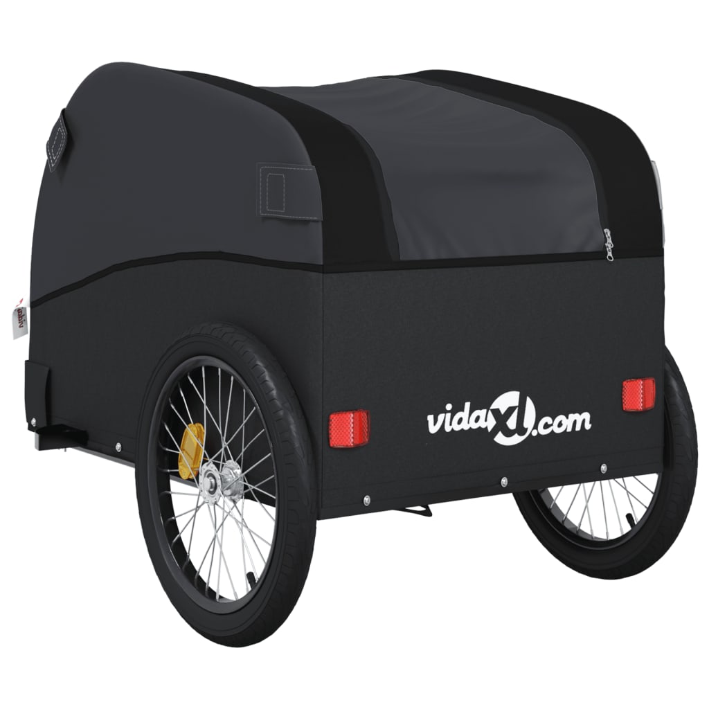 Bicycle Trailer Black 45 kg Iron