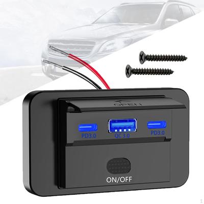 Автомобильное зарядное устройство USB для автодома, панель розеток для мотоциклов, лодок, автобусов