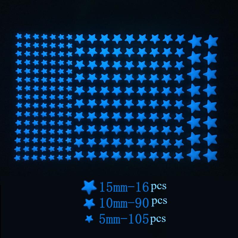 Glow-in-the-dark Stars Glow Wall Stickers Living Room Bedroom Switch Decoration Children's Room Dorm DIY Creative Glow-in-the Dark Stickers