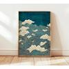 Japanese Retro Minimalist Zen Smoking Frog Canvas Wall Art - Frameless Abstract Animals Canvas Prints for Living Room tions