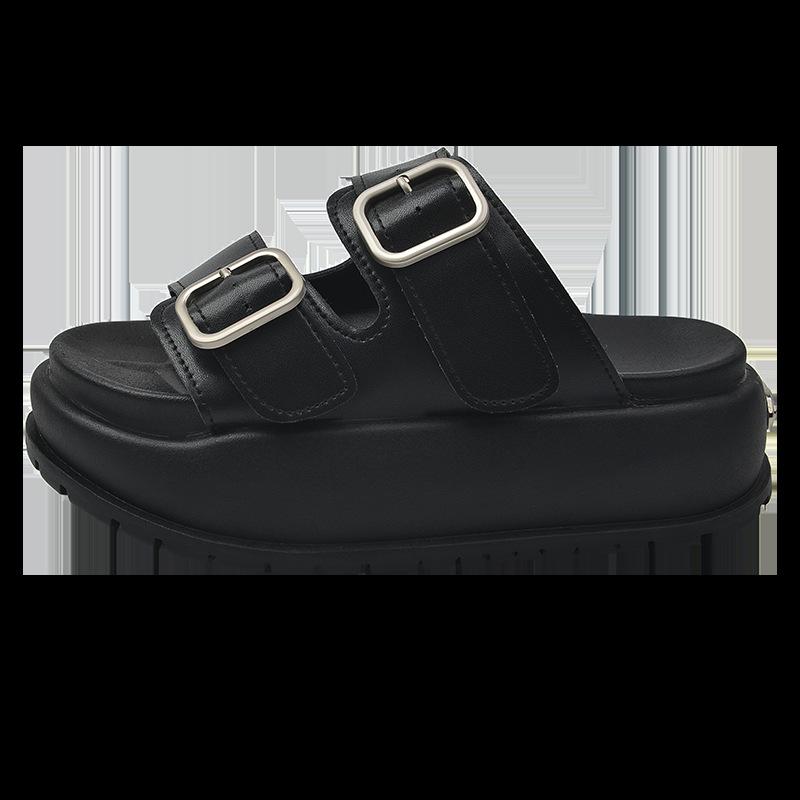 Платформенные сандалии для женской верхней одежды 2025 лето новые повседневные сандалии в ретро-универсальном стиле студенческие римские туфли для женщин