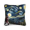 Van Gogh Wheat Field with Cypresses Square Pillow Cases Oil Painting Cushion Cover Customized Decor Pillowcase for Home xcm