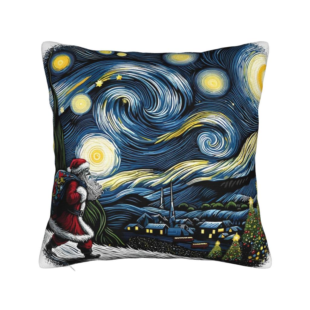 Van Gogh Wheat Field with Cypresses Square Pillow Cases Oil Painting Cushion Cover Customized Decor Pillowcase for Home xcm