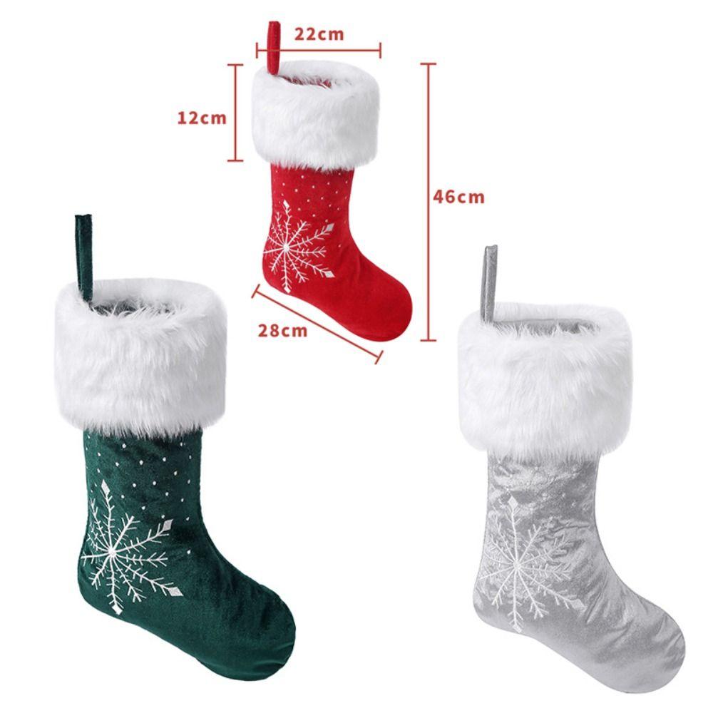 Hanging Christmas Stocking Large Size Xmas Gift Bag Candy Bag Christmas Gift Socks Christmas Decor