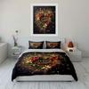 Merry Christmas Golden Wreath Bedding Duvet Cover Set Duvet Cover Pillowcases  (1*Duvet Cover 2*Pillowcases, without duvet insert)