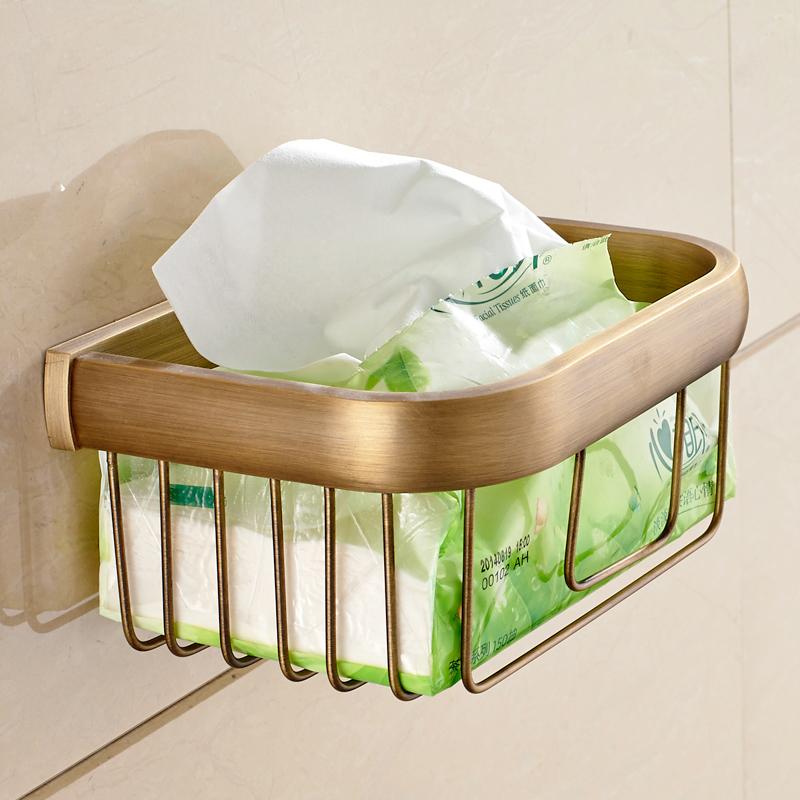 Paper Holders Chrome Finish Wall Mounted Bathroom Accessories Toilet Paper Holders Black Bathroom WC Basket Tissue Holder 81358