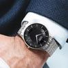 Citizen Серия Eco-Drive 30м Водонепроницаемые Солнечные Кварцевые Часы из Нержавеющей Стали Мужские часы Черные AR3010-65E