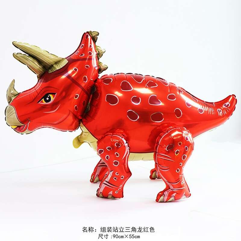5pcs Dinosaur Aluminum Film Balloon, Triceratops Tyrannosaurus Rex Dinosaur Theme Party Decorative Balloon