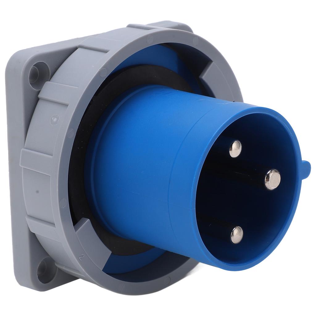3-контактный 63A промышленный штекерный разъем IP67 водонепроницаемый 2P+E пылезащитный для электричества в аэропорту
