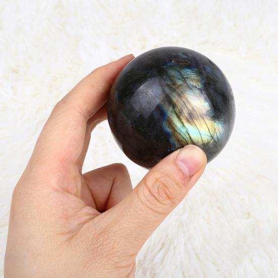 Natural Mineral Stone Labradorite Ball Sphere Home Table Ornament Collection