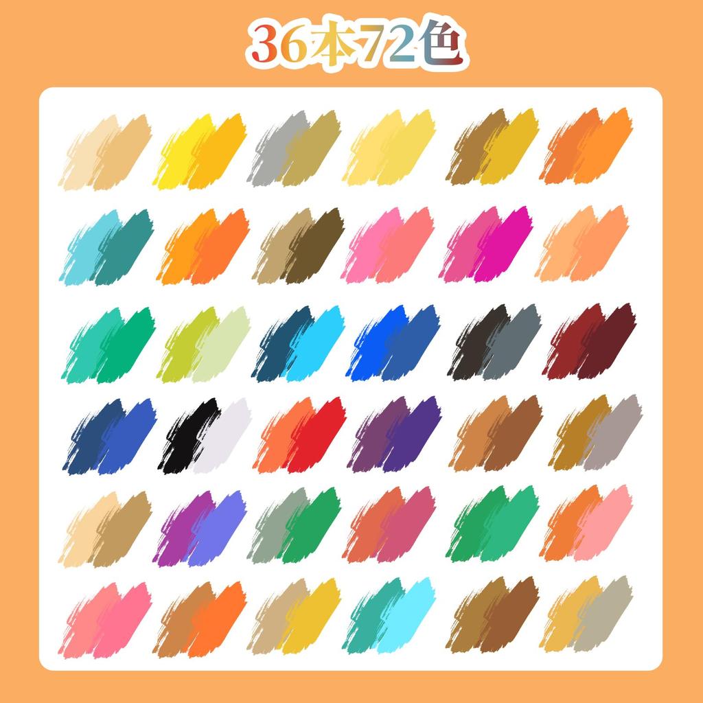 Акриловый маркер 72 36 Можно писать на пластике и для набора для рисования, Цвета, Ручки, На водной основе, Нетоксичный, Водостойкий, Быстросохнущий,
