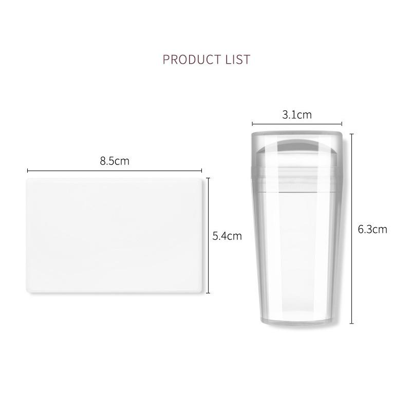 Пластины для штамповки ногтей Pure Clear Jelly Nail Art Stamper Scraper Set Print Silicone Marshmallow Design Маникюрные аксессуары Инструмент