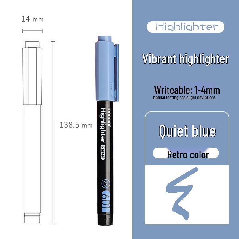 Корейские флуоресцентные маркеры Monami 601, 12 цветов, большой объем, креативный дизайн (06021)