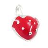 [I4005] - Silver Pendant 'Strawberry' Silver-red (rhodium-plated) - 8x8 Mm