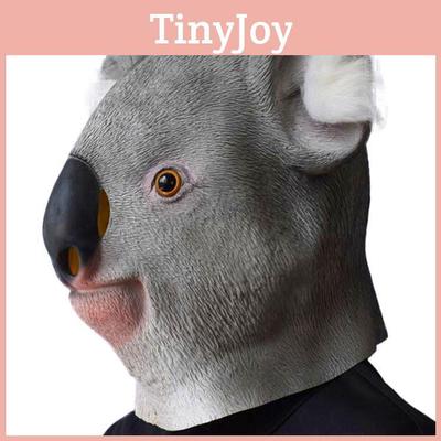 Забавная серая маска коалы, латексный головной убор, идеально подходит для Хэллоуин-вечеринок и костюмов