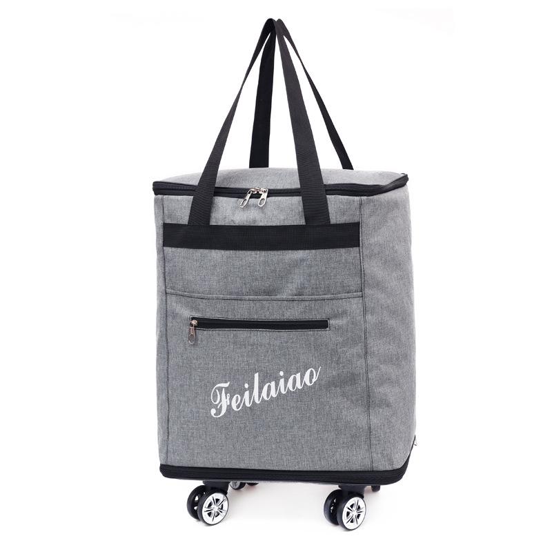 Водонепроницаемая очень большая дорожная сумка на колесах и с плечевыми ремнями – Легкий портативный рюкзак для хранения багажа и одежды